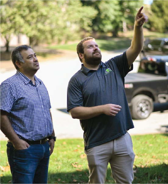 Roofing contractor inspection for exterior roofing work in Evansville Indiana