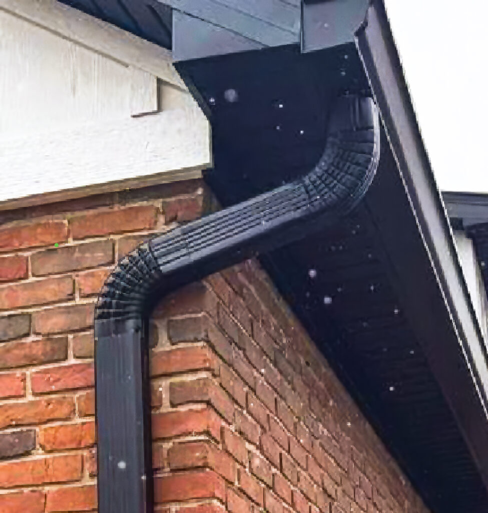 Gutter installation completed on a residential home in Evansville Indiana